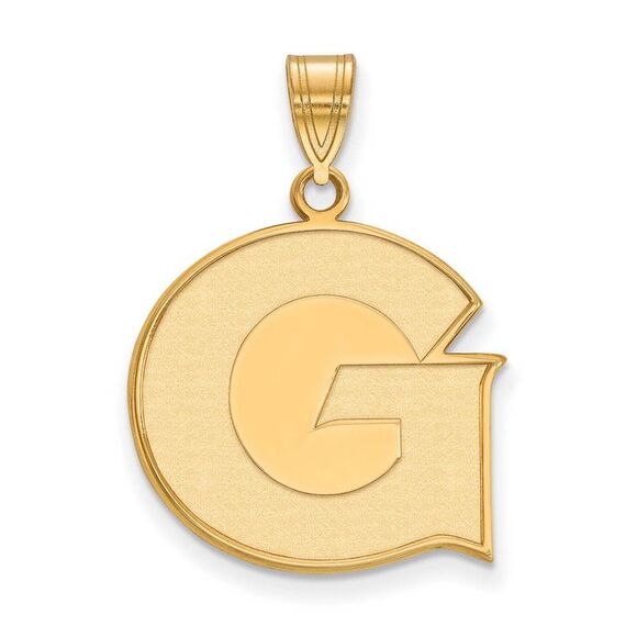 14k Gold Plated Silver Georgetown Univ. Large Initial G Pendant - Picture 1 of 3